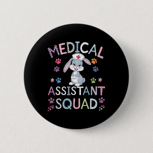 Badge Rond 5 Cm Équipe médicale instantanée Infirmière Bunny Jour
