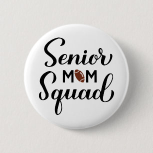 Badge Rond 5 Cm Équipe mère senior. Maman de football. Maman du