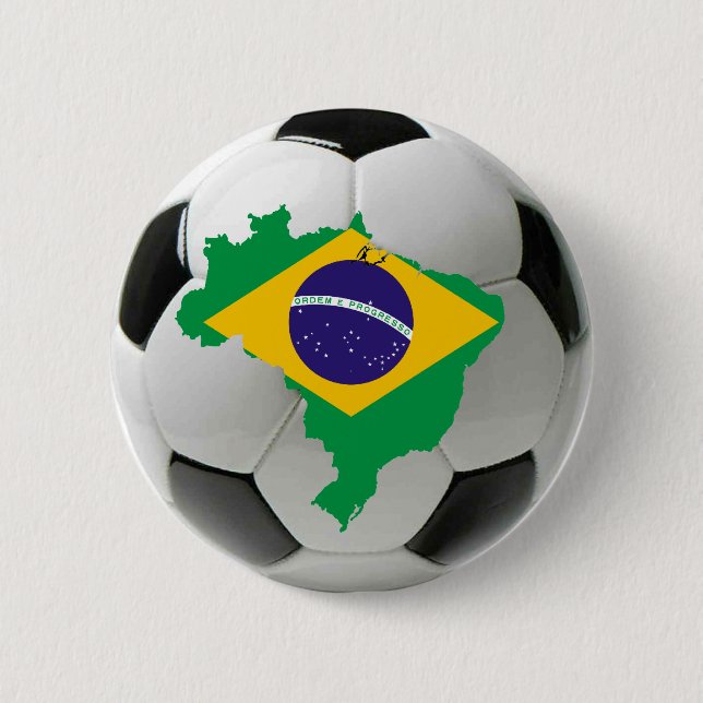 Badge Rond 5 Cm Équipe nationale du Brésil (Devant)
