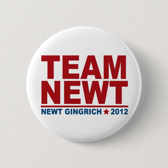 Badge Rond 5 Cm Équipe Newt Gingrich 2012 (Devant)