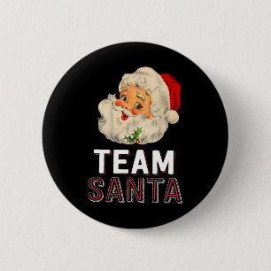 Badge Rond 5 Cm Équipe Père Noël Famille de Noël Correspondant Pyj