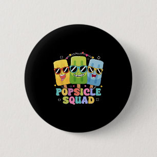 Badge Rond 5 Cm Équipe Popsicle Lunettes de soleil Drôle Glace Été