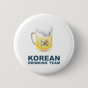 Badge Rond 5 Cm Équipe potable coréenne