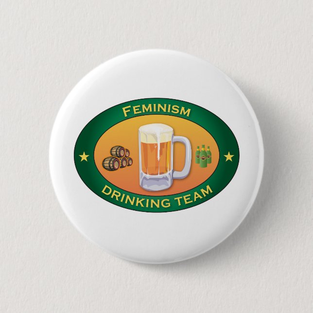 Badge Rond 5 Cm Équipe potable du féminisme (Devant)