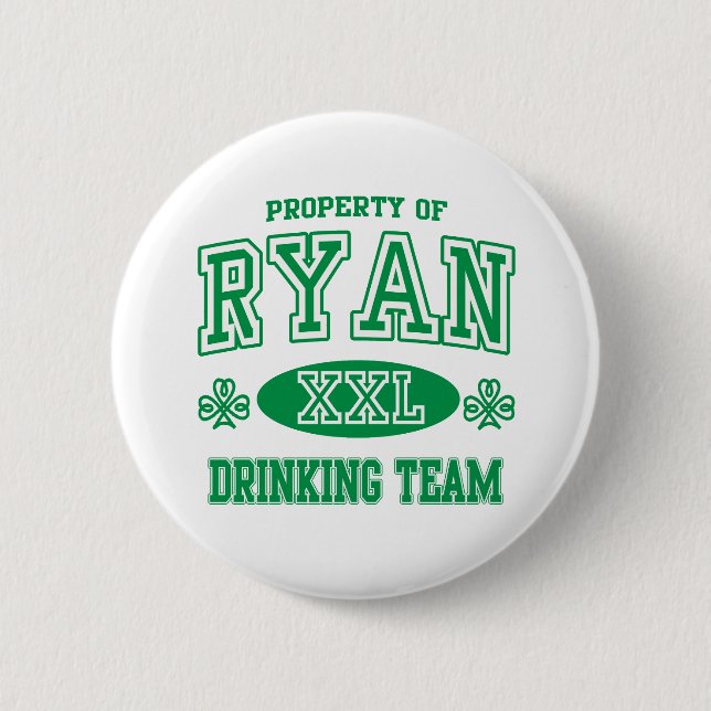 Badge Rond 5 Cm Équipe potable irlandaise de Ryan (Devant)