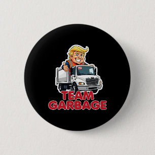 Badge Rond 5 Cm Équipe poubelle Donald Trump 2025 Élection drôle