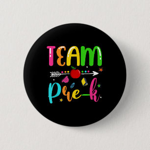 Badge Rond 5 Cm Équipe Pré-k Pré-maternelle Étudiante de la matern