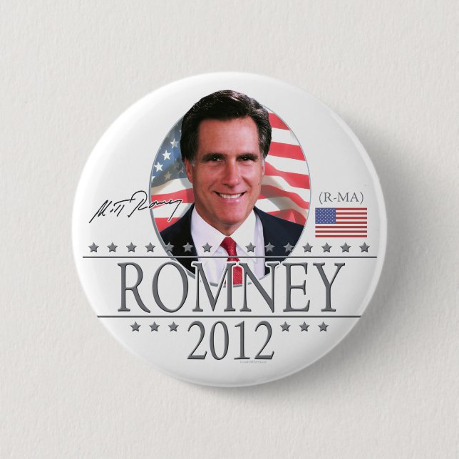 Badge Rond 5 Cm Équipe Romney en 2012 (Devant)