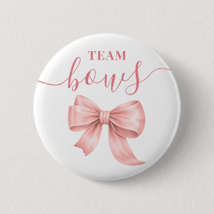 Badge Rond 5 Cm Équipe Rubans Roses Jeu de Vote pour la Révélation