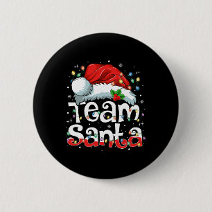 Badge Rond 5 Cm Équipe Santa Claus Noël Famille Correspondant Pyja