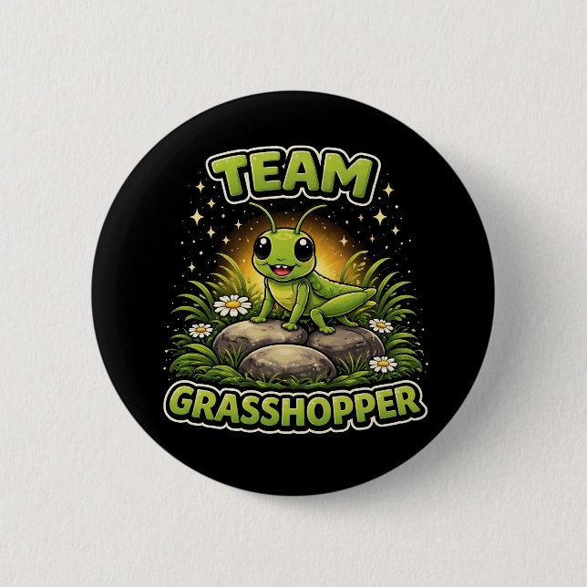 Badge Rond 5 Cm Équipe Sauterelle (Devant)