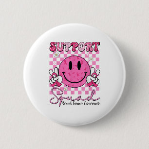 Badge Rond 5 Cm Équipe Suprême Nk Ribbon Smile Visage Cancer du se