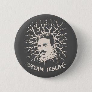 Badge Rond 5 Cm Équipe Tesla