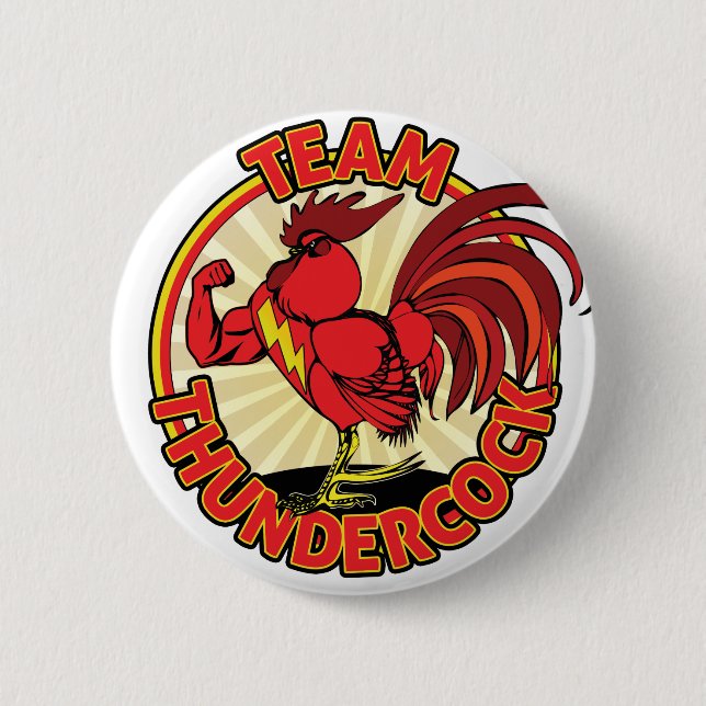 Badge Rond 5 Cm Équipe Thundercock Merchandises (Devant)