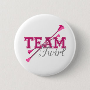 Badge Rond 5 Cm Équipe Twirl Baton