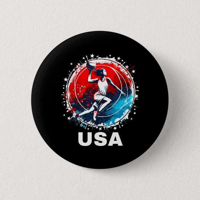 Badge Rond 5 Cm Équipe Usa De Baseball Usa (Devant)