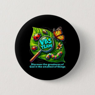 Badge Rond 5 Cm Équipe Vbs 2025 Aventure des insectes les plus pet