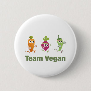 Badge Rond 5 Cm Équipe Vegan