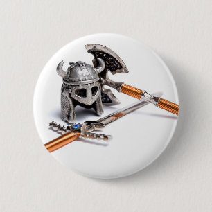 Badge Rond 5 Cm Équipement de Viking