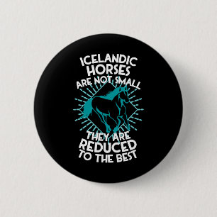 Badge Rond 5 Cm Équitation - Chevaux d'équitation Chevaux d'Island