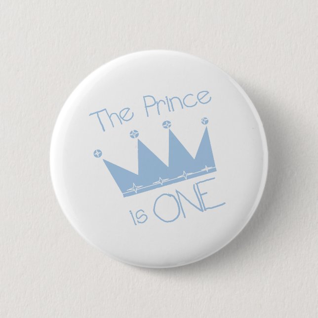 Badge Rond 5 Cm Ęr anniversaire de prince Crown (Devant)