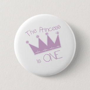 Badge Rond 5 Cm Ęr anniversaire de princesse Crown