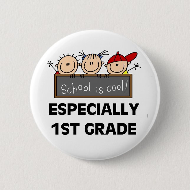Badge Rond 5 Cm ęr L'école primaire est fraîche (Devant)