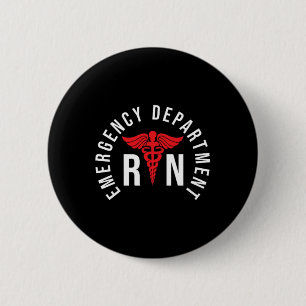 Badge Rond 5 Cm Er Nurse Urgence Room Funny Rn Nurse Er Tee - shir