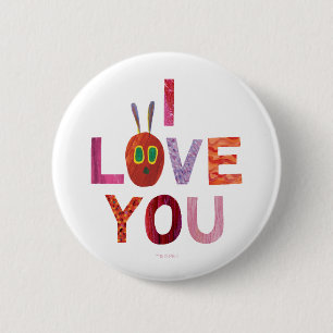 Badge Rond 5 Cm Eric Carle   Caterpillar I Love You