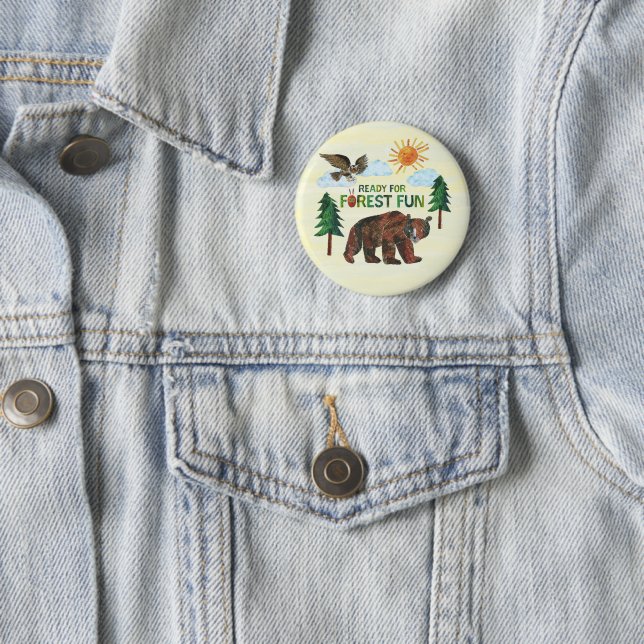Badge Rond 5 Cm Eric Carle | Prêt pour le plaisir des forêts (En situation)