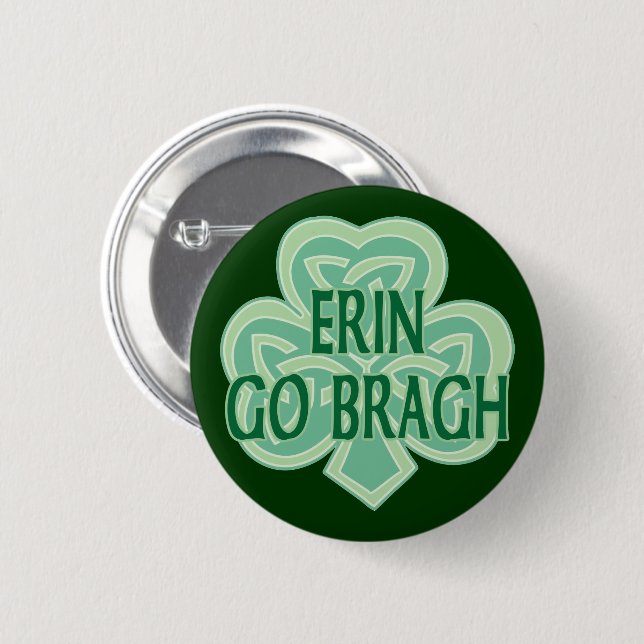 Badge Rond 5 Cm Erin vont Bragh (Devant & derrière)