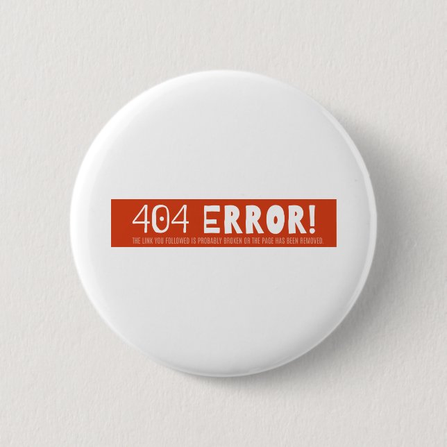 Badge Rond 5 Cm Erreur 404 (Devant)