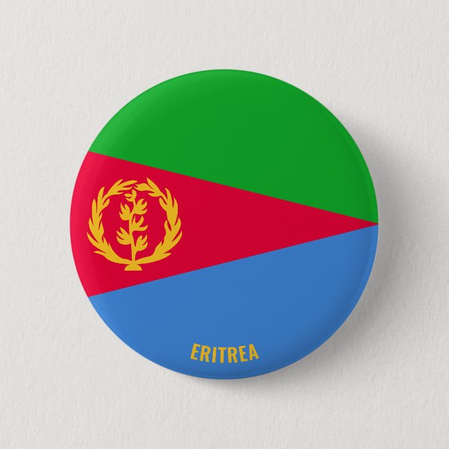 Badge Rond 5 Cm Erythrée Drapeau charmant patriotique (Devant)