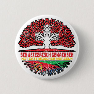 Badge Rond 5 Cm Erythrée Schweizer Schweiz Baum Wurzel