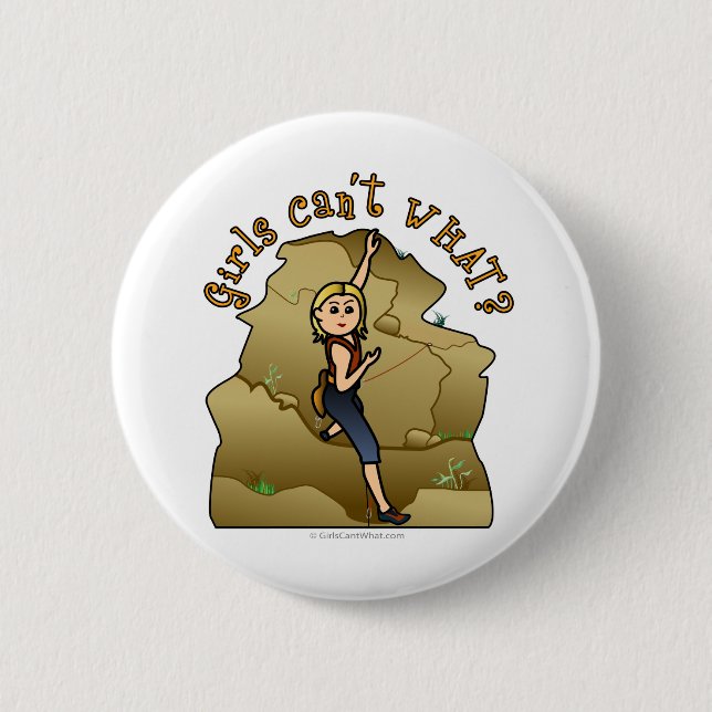 Badge Rond 5 Cm Escalade de filles légères (Devant)
