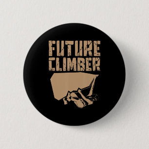 Badge Rond 5 Cm Escalade de l'alpiniste de l'avenir Climber Rock