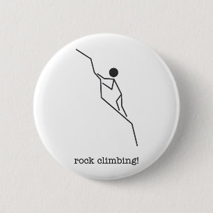 Badge Rond 5 Cm escalade de roche ! bouton