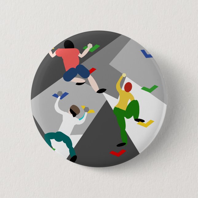 Badge Rond 5 Cm Escalade de roche intérieure (Devant)