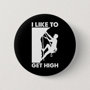 Badge Rond 5 Cm Escalade drôle pour hommes femmes Montagne Intérie