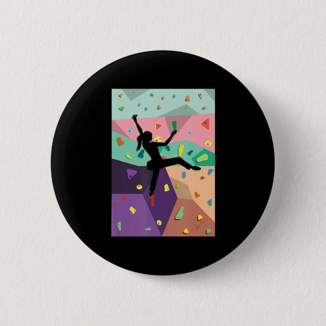 Badge Rond 5 Cm Escalade murale Indoor Rock Climbers Action Sports (Devant)