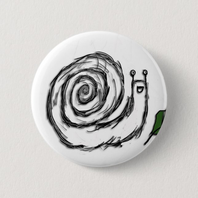 Badge Rond 5 Cm Escargot (Devant)
