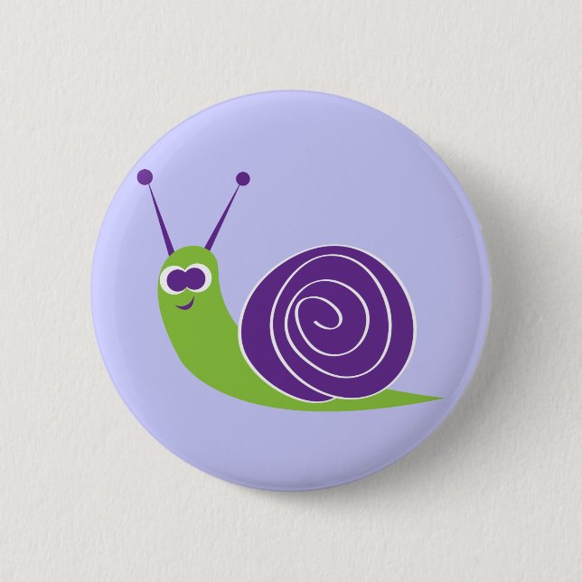 Badge Rond 5 Cm Escargot (Devant)