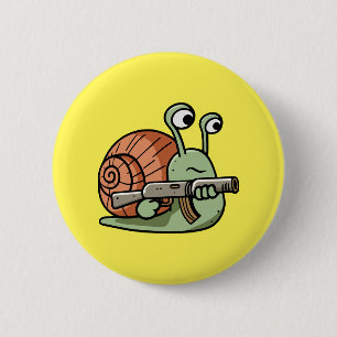 Badge Rond 5 Cm Escargot armé