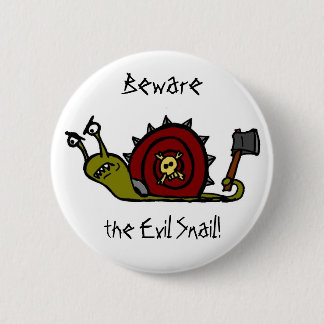 Badge Rond 5 Cm Escargot mauvais
