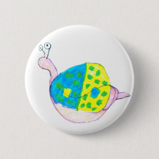 Badge Rond 5 Cm escargot repéré de coquille