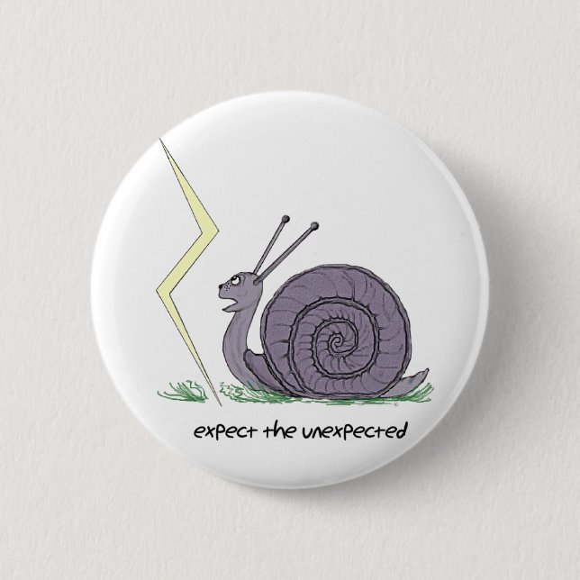 Badge Rond 5 Cm Escargot surpris (Devant)