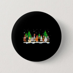 Badge Rond 5 Cm Escouade de poulet de Noël Cute Animaux de ferme d