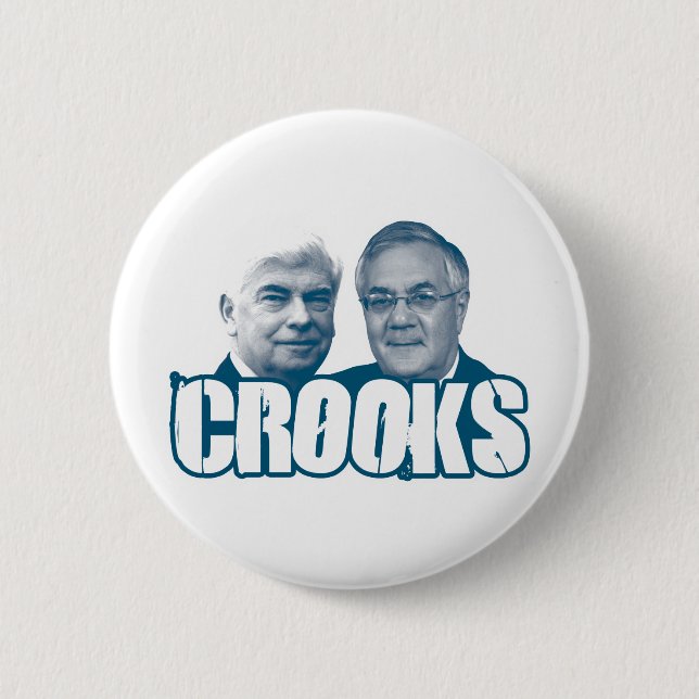 Badge Rond 5 Cm ESCROCS : Chris Dodd et prise de bec Frank (Devant)