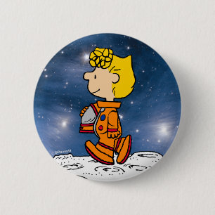 Badge Rond 5 Cm ESPACE   Astronaut Brown Sally