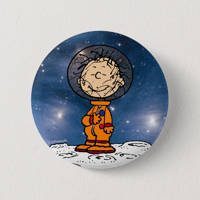 Badge Rond 5 Cm ESPACE | Astronaut Pigpen (Devant)